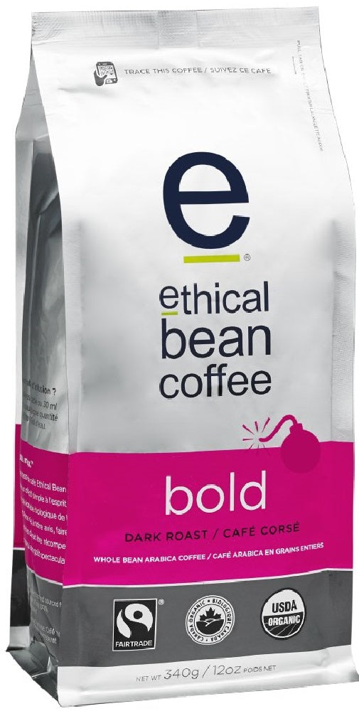 ETHICAL BEAN: Coffee Dark Roast Bold Whole, 12 oz - Vending Business Solutions