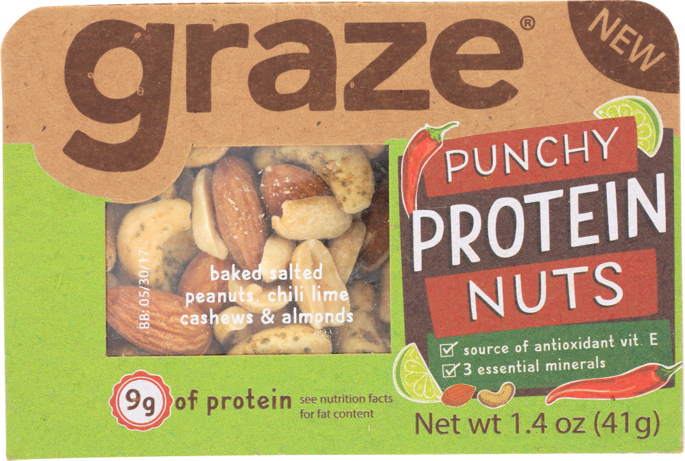 GRAZE: Snack Punchy Protein Nuts, 1.4 oz - Vending Business Solutions