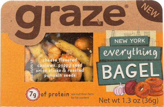 GRAZE: Snack New York Everything Bagel Sesame Stick, 1.3 oz - Vending Business Solutions