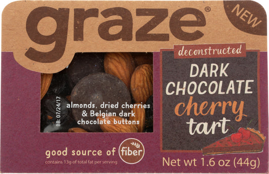 GRAZE: Snack Dark Chocolate Cherry Tart S, 1.6 oz - Vending Business Solutions