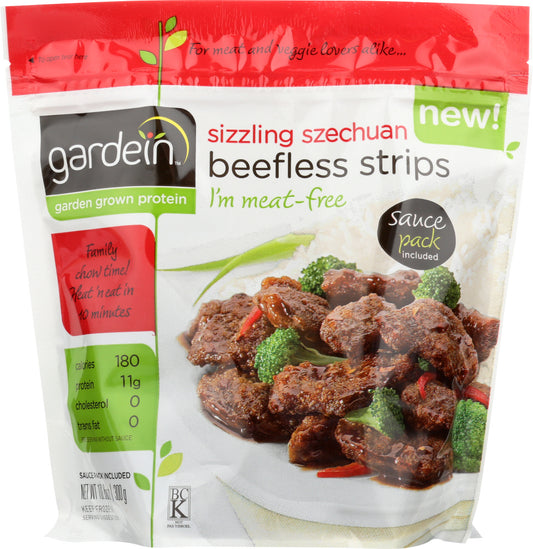 GARDEIN: Sizzling Szechuan Beefless Strips, 10.6 oz - Vending Business Solutions