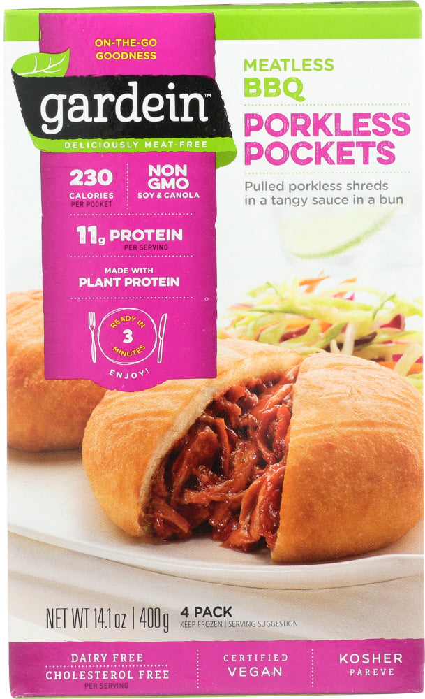 GARDEIN: BBQ Pulled Porkless Pocket Meals, 14.1 oz - Vending Business Solutions