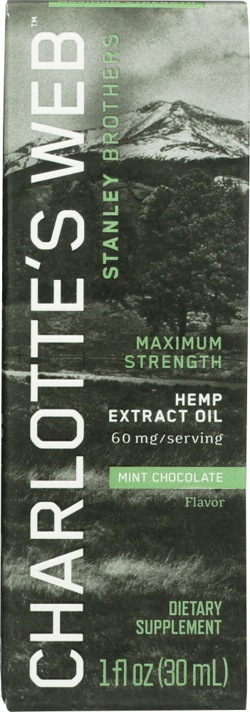CHARLOTTES WEB: Maximum Strength Hemp Extract Oil Mint Chocolate, 1 oz - Vending Business Solutions