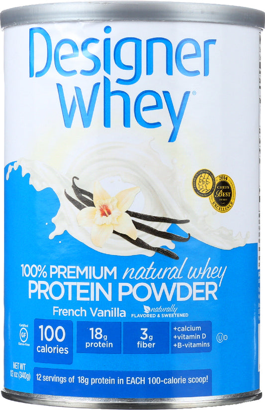 DESIGNER PROTEIN WHEY: 100% Premium Powder French Vanilla, 12 oz - Vending Business Solutions
