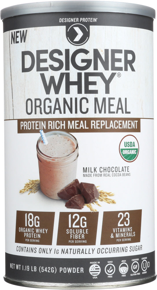 DESIGNER PROTEIN WHEY: Designer Whey Meal Preparation Powder Chocolate Organic, 1.21 lb - Vending Business Solutions