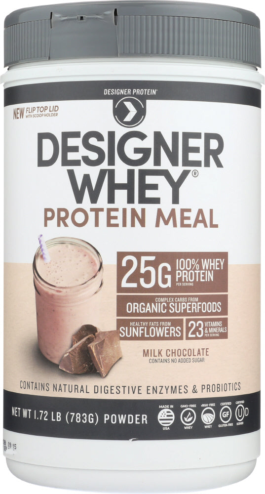 DESIGNER PROTEIN WHEY: Designer Whey Meal Replacement Powder Chocolate, 1.72 lb - Vending Business Solutions
