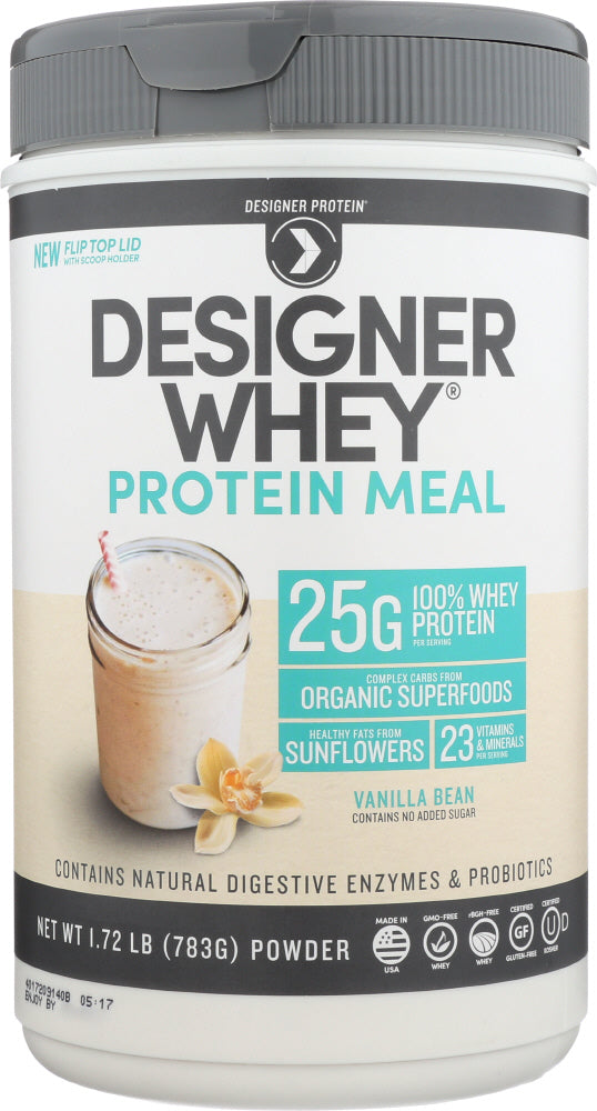 DESIGNER PROTEIN WHEY: Designer Whey Meal Replacement Powder Vanilla, 1.72 lb - Vending Business Solutions