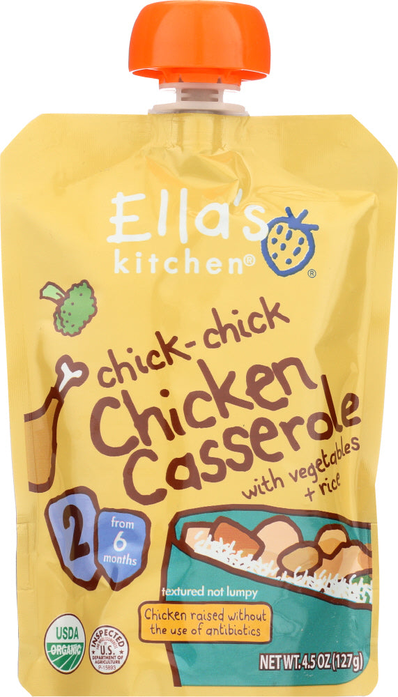 ELLAS KITCHEN: Baby Stage 2 Chicken Casserole with Vegetables, 4.5 oz - Vending Business Solutions