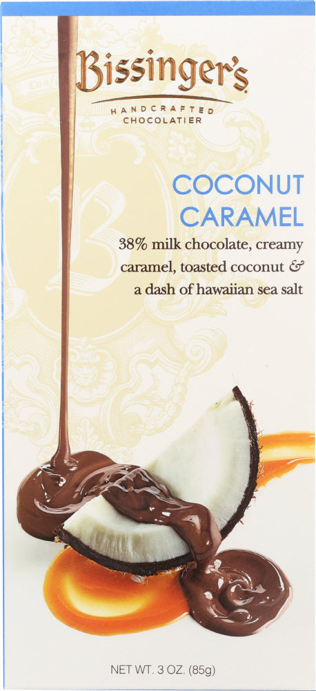 BISSINGERS: Coconut Caramel Chocolate Bar, 3 oz - Vending Business Solutions