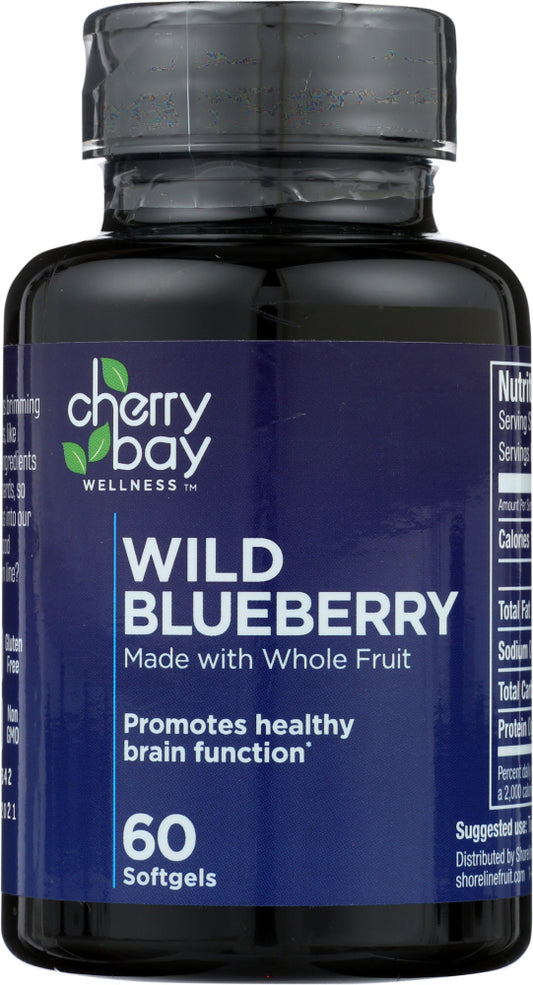 CHERRY BAY WELLNESS: Wild Blueberry Supplement Softgels, 60 sg - Vending Business Solutions