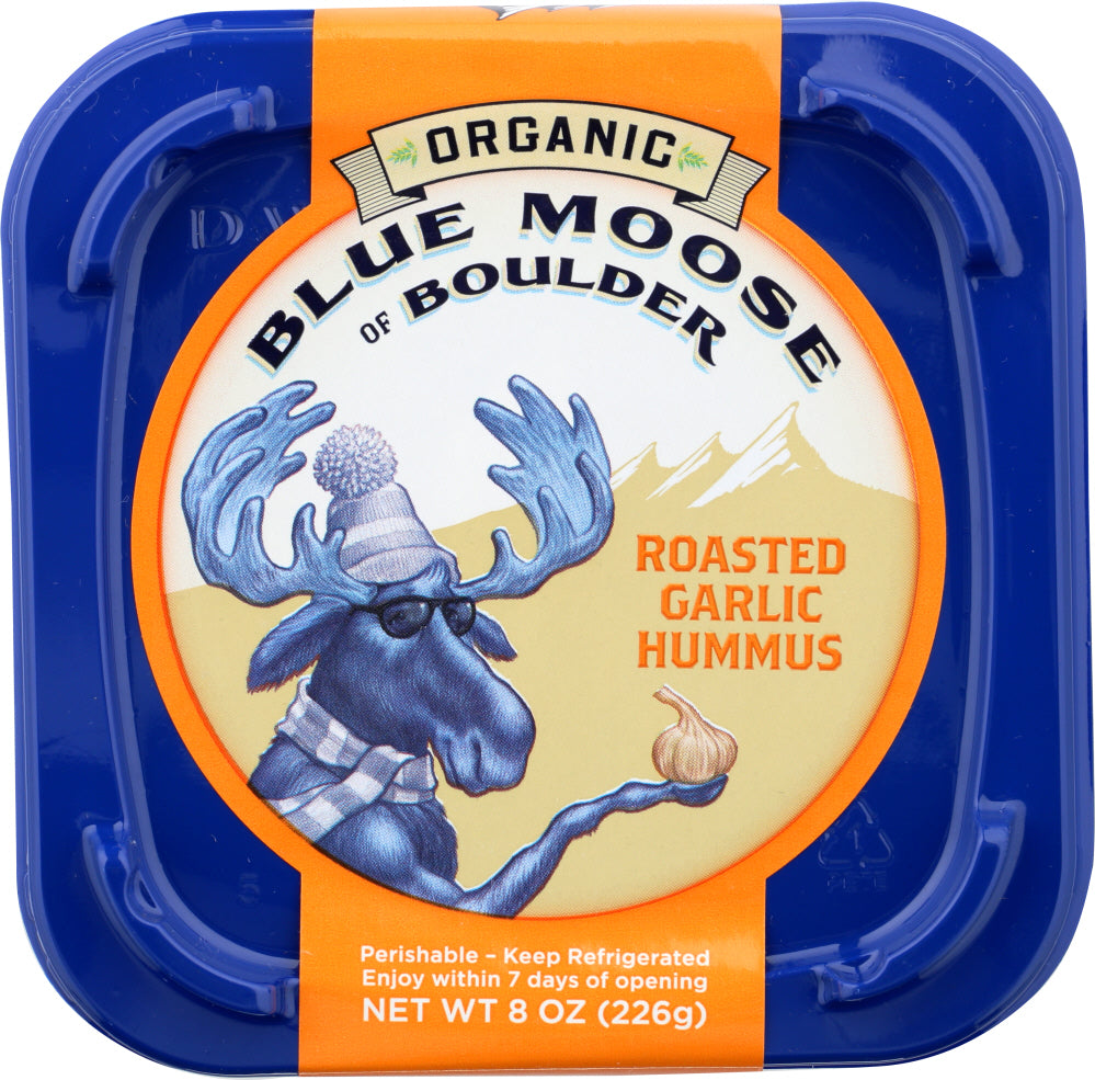 BLUE MOOSE OF BOULDER: Organic Roasted Garlic Hummus, 8 oz - Vending Business Solutions