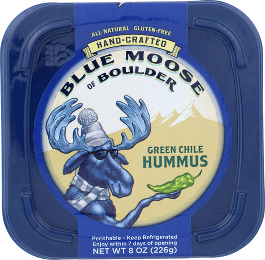 BLUE MOOSE OF BOULDER: Hummus Green Chile, 8 oz - Vending Business Solutions
