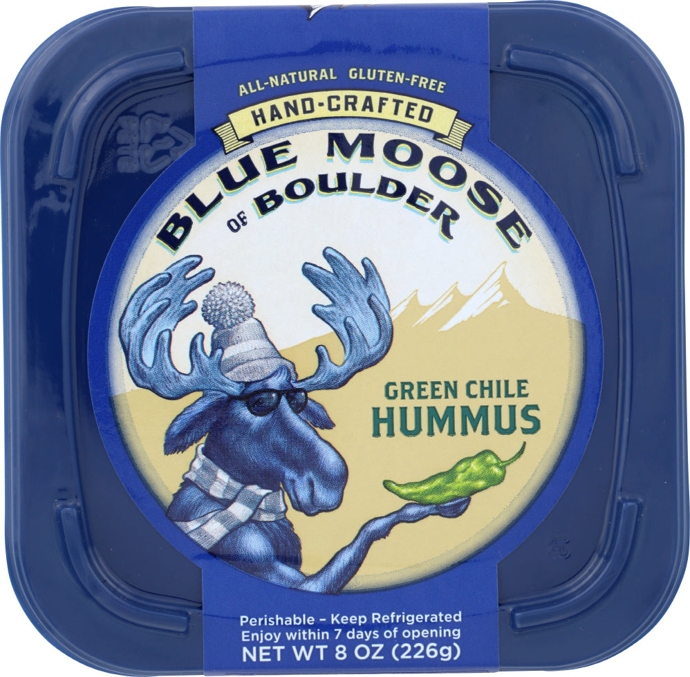 BLUE MOOSE OF BOULDER: Hummus Green Chile, 8 oz - Vending Business Solutions
