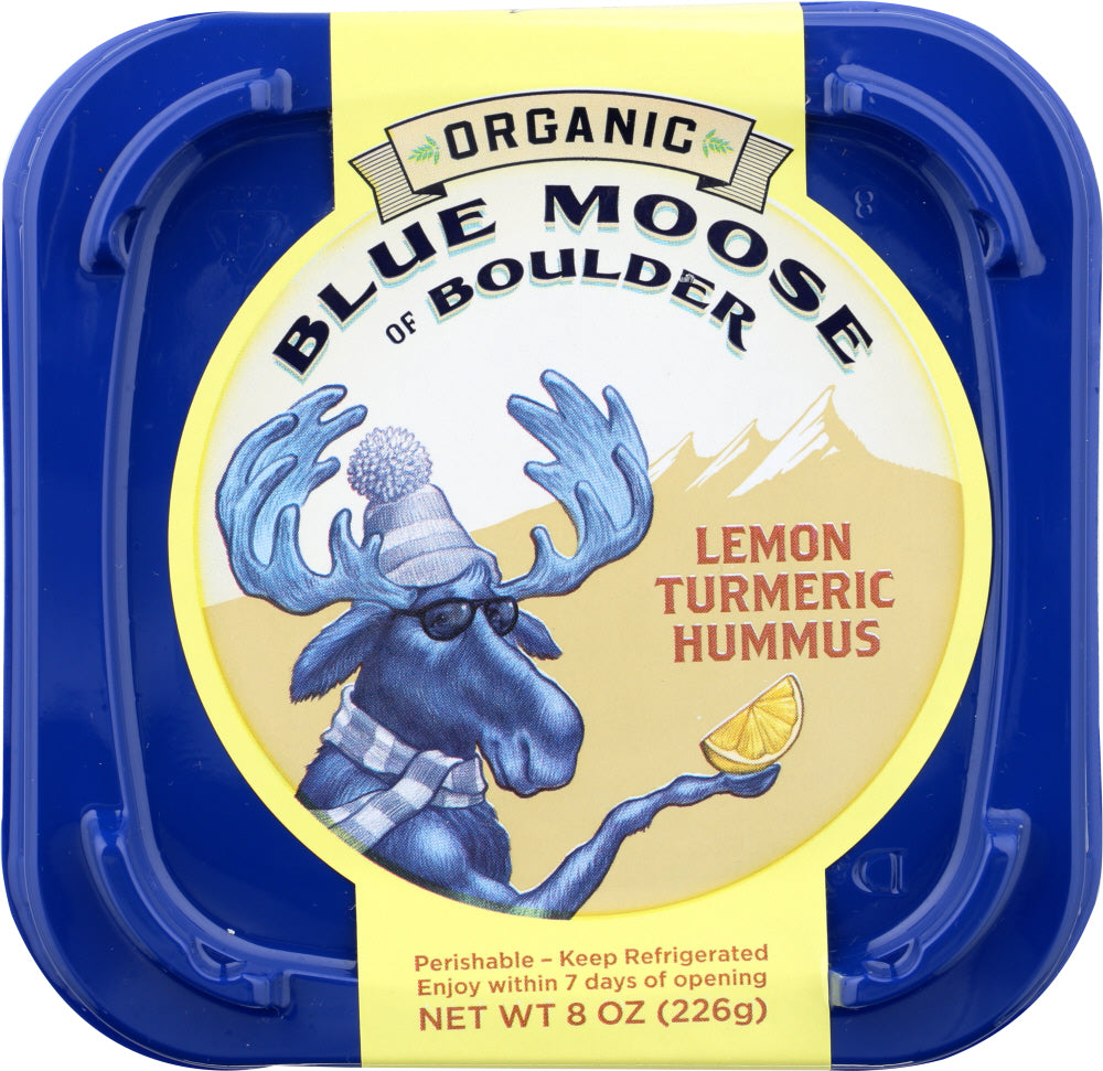 BLUE MOOSE OF BOULDER: Hummus Lemon Turmeric Organic, 8 oz - Vending Business Solutions