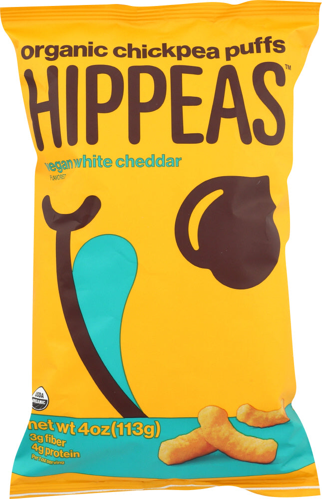 HIPPEAS: Chickpea Puffs White Cheddar, 4 oz - Vending Business Solutions