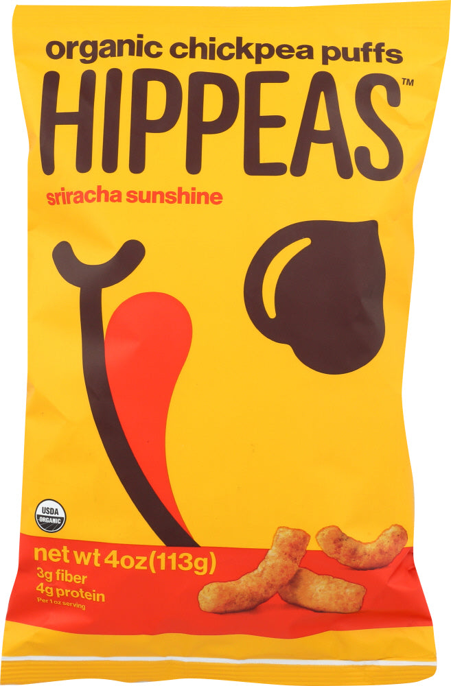 HIPPEAS: Chickpea Puff Sriracha Sunshine, 4 oz - Vending Business Solutions