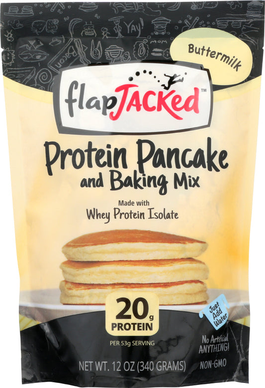 FLAPJACKED: Pancake Mix Protein Buttermilk, 12 oz - Vending Business Solutions
