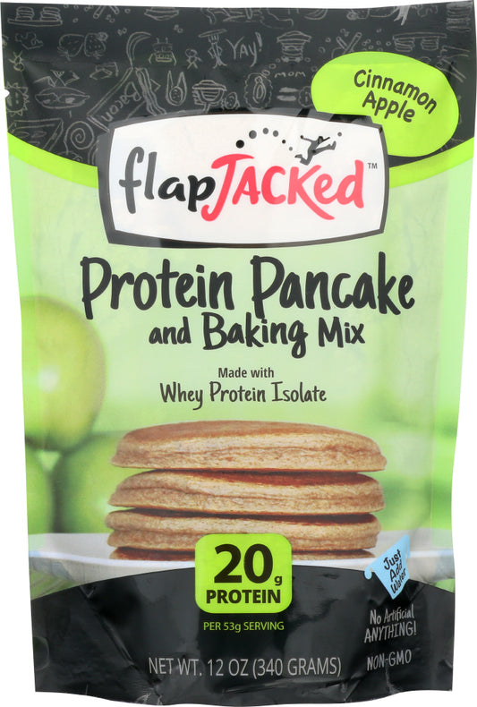 FLAPJACKED: Pancake Mix Protein Cinnamon Apple, 12 oz - Vending Business Solutions