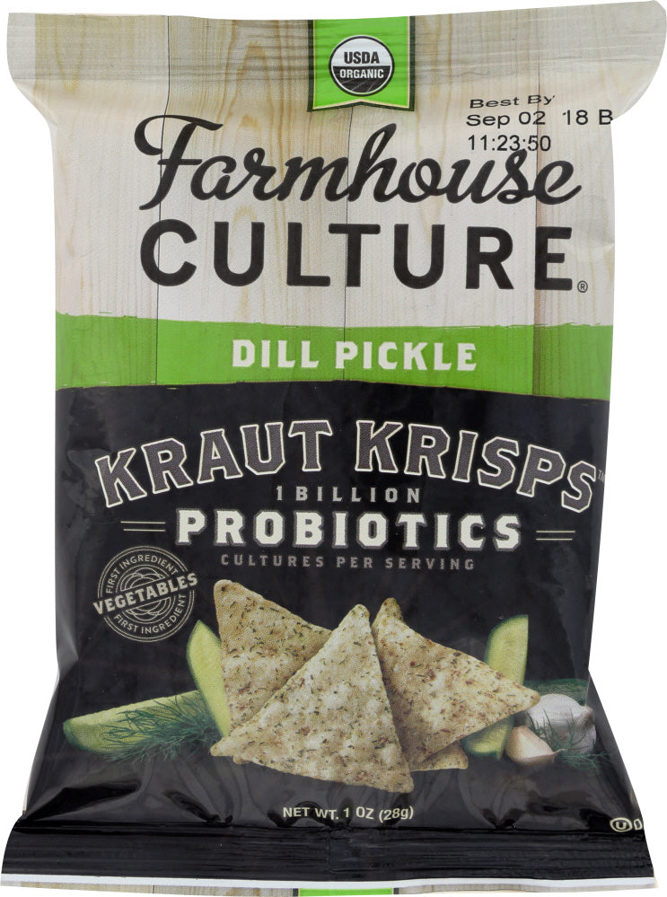 FARMHOUSE CULTURE: Dill Pickle Kraut Krisps, 1 oz - Vending Business Solutions