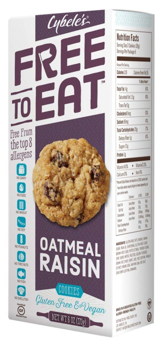 CYBELES: Oatmeal Raisin Cookies, 6 oz - Vending Business Solutions
