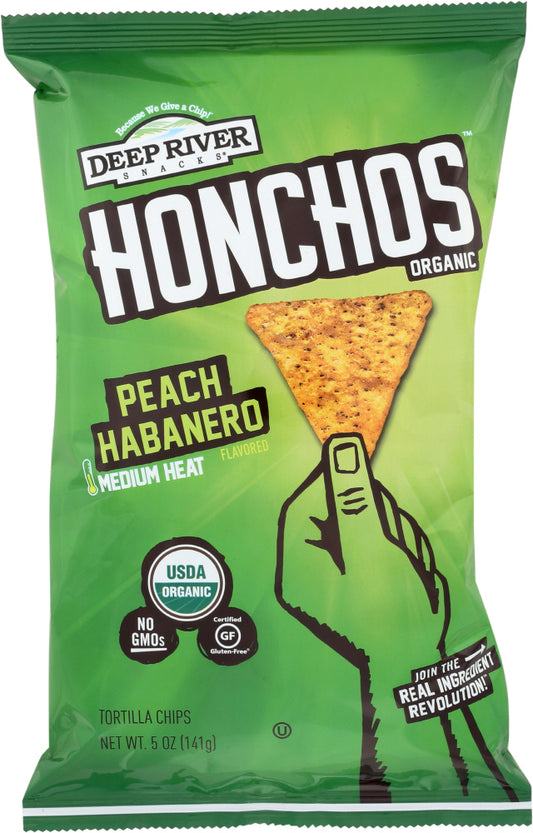 DEEP RIVER: Honchos Peach Habanero Tortilla Chips, 5 oz - Vending Business Solutions