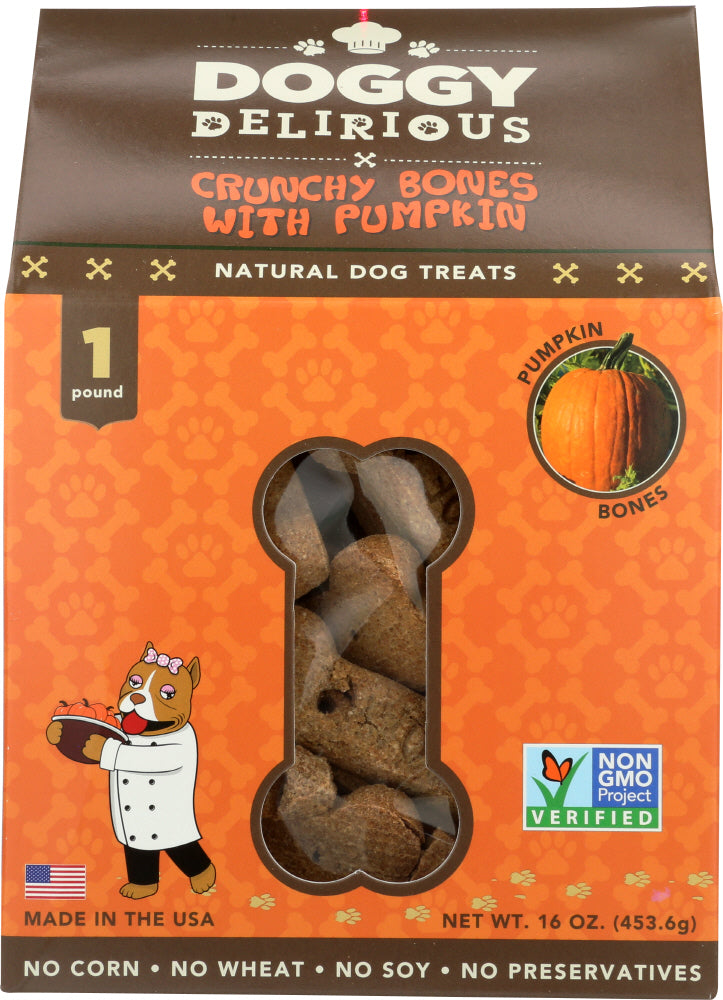 DOGGY DELIRIOUS: Dog Bone Pumpkin, 16 oz - Vending Business Solutions