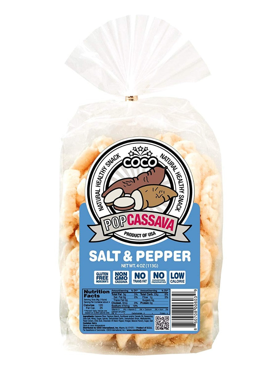 COCO LITE: Pop Cassava Salt and Pepper, 4 oz - Vending Business Solutions