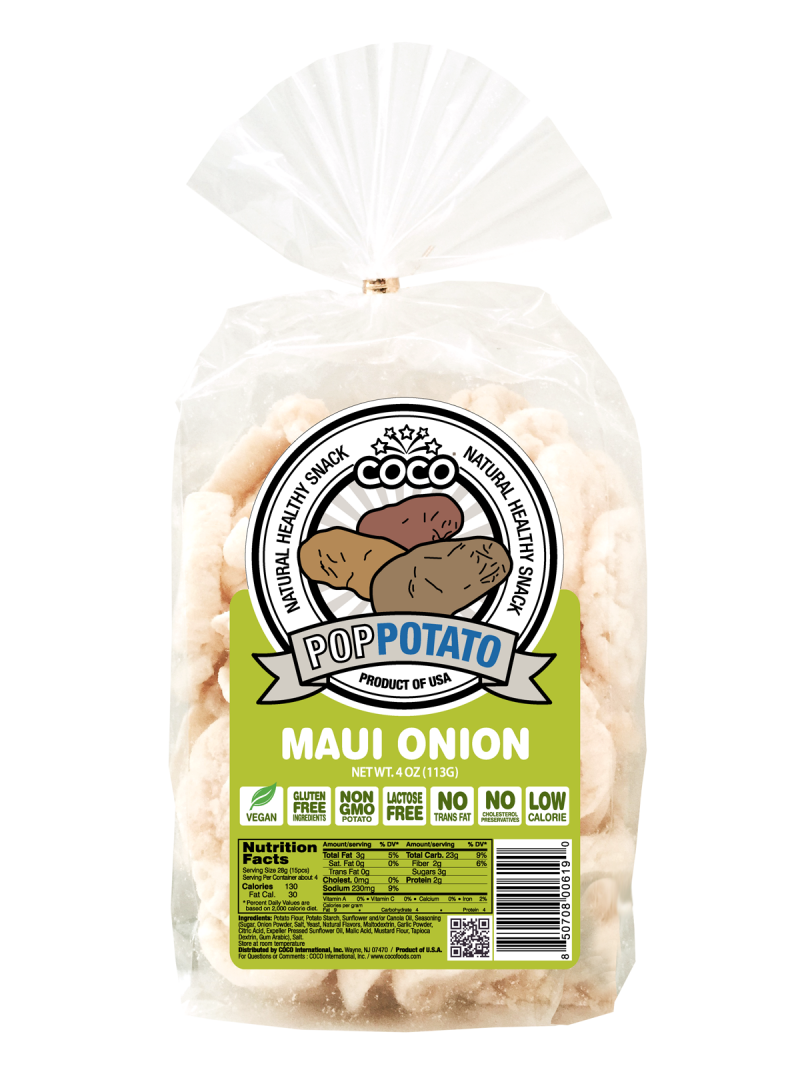 COCO LITE: Pop Potato Maui Onion, 4 oz - Vending Business Solutions