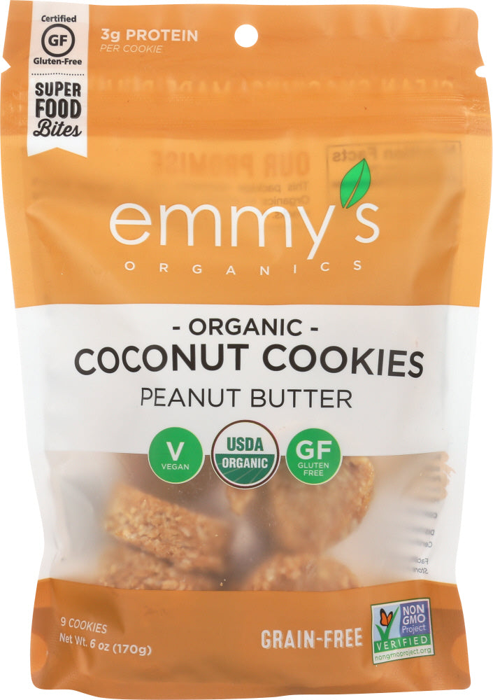 EMMYSORG: Coconut Cookies Peanut Butter, 6 oz - Vending Business Solutions