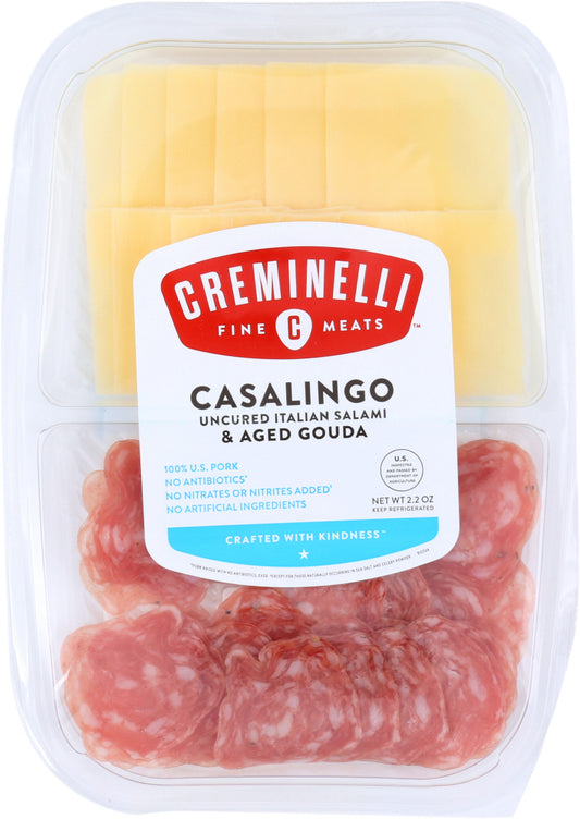 CREMINELLI FINE MEATS: Casalingo Salami with Gouda Cheese, 2.2 oz - Vending Business Solutions