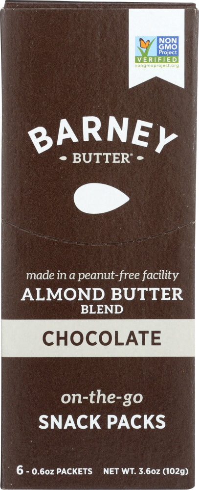 BARNEY BUTTER: Almond Butter Blend Chocolate 6x0.6 oz Packets, 3.6 oz - Vending Business Solutions