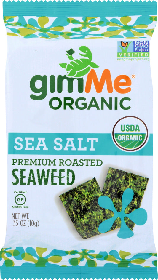 GIMME: Organic Roasted Seaweed Snacks Sea Salt, 0.35 oz - Vending Business Solutions