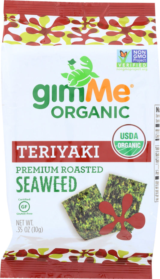 GIMME: Organic Roasted Seaweed Snacks Teriyaki, 0.35 oz - Vending Business Solutions