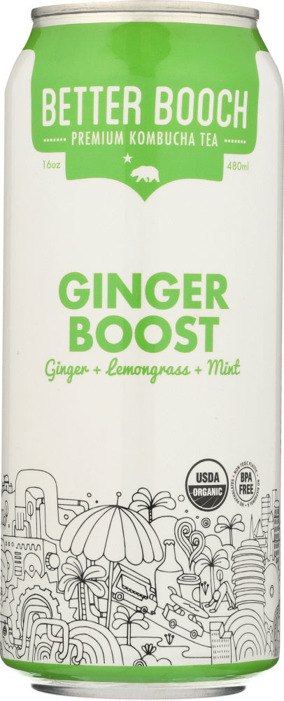BETTER BOOCH: Ginger Boost Kombucha, 16 oz - Vending Business Solutions