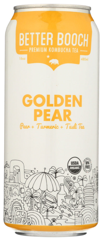 BETTER BOOCH: Golden Pear Kombucha, 16 oz - Vending Business Solutions