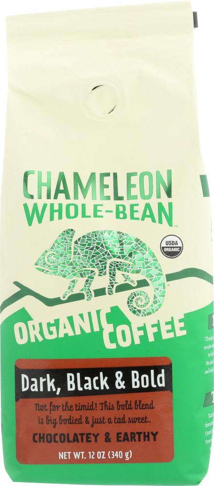 CHAMELEON COLD BREW: Whole Bean Organic Coffee Chocolatey and Earthy Dark Black and Bold, 12 oz - Vending Business Solutions