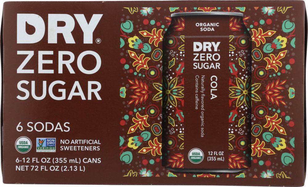 DRY SODA: Zero Sugar Soda Cola 6-12 fl oz, 72 fl oz - Vending Business Solutions