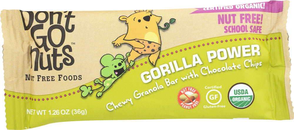 DONT GO NUTS: Organic Bar Snack Gorilla Power, 36 gm - Vending Business Solutions