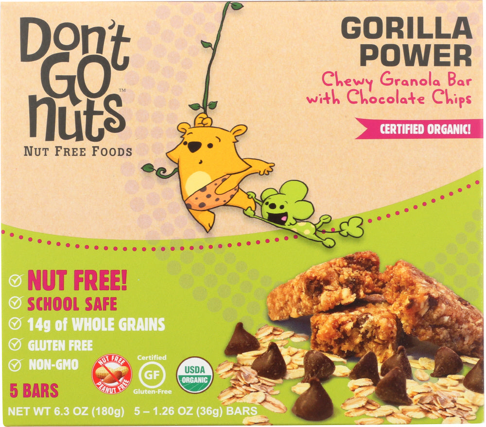 DONT GO NUTS: Gorilla Power Chewy Granola Bars 5-1.26oz, 6.3 oz - Vending Business Solutions