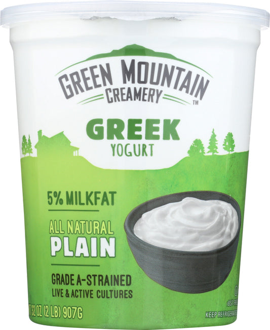 GREEN MOUNTAIN CREAMERY: 5% Milkfat Plain Greek Yogurt, 32 oz - Vending Business Solutions