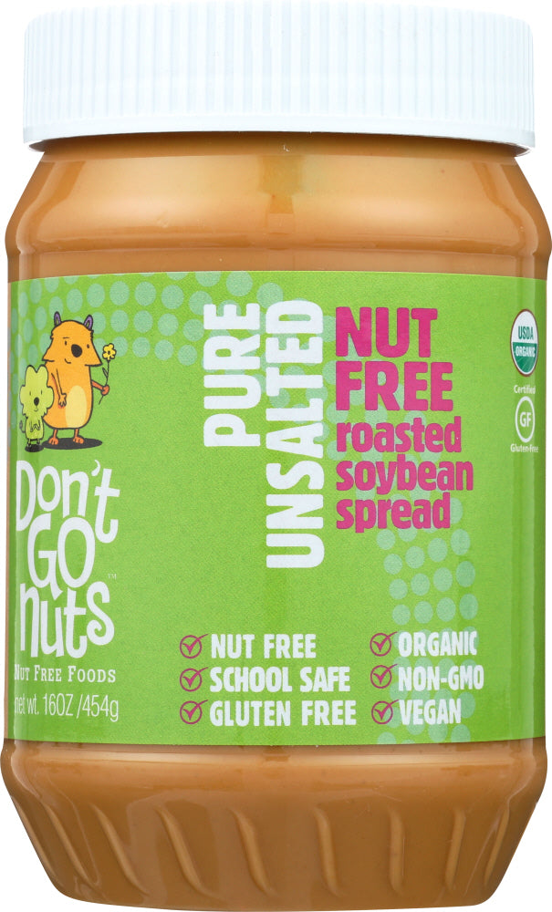 DONT GO NUTS: Organic Soy Butter Non-GMO Pure Unsalted, 16 oz - Vending Business Solutions