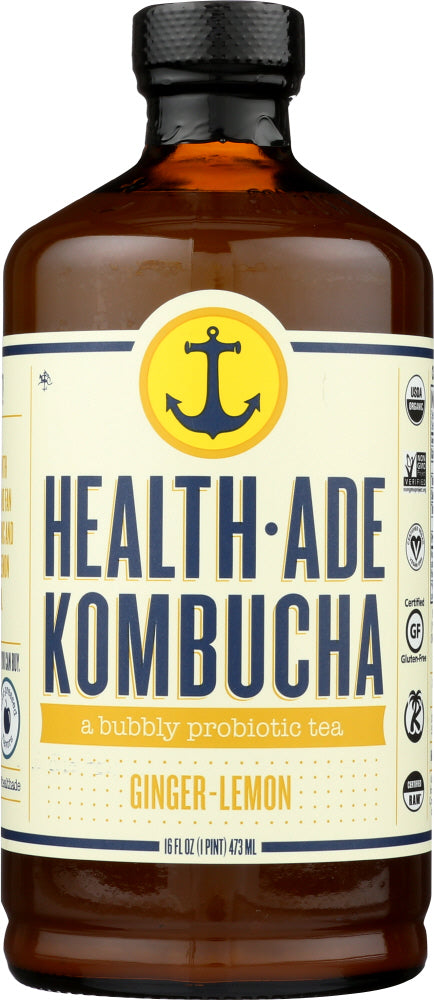 HEALTH ADE: Ginger Lemon Kombucha, 16 oz - Vending Business Solutions