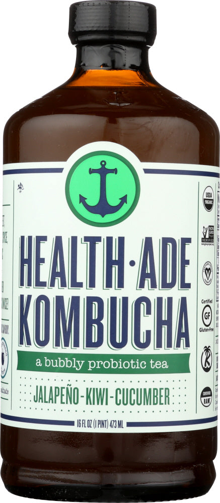 HEALTH ADE: Jalapeno Kiwi Cucumber Kombucha, 16 oz - Vending Business Solutions