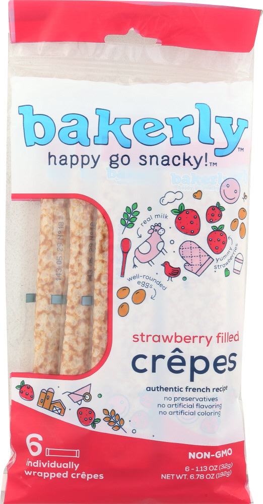 BAKERLY: Crepes Strawberry Filled, 6 pk - Vending Business Solutions
