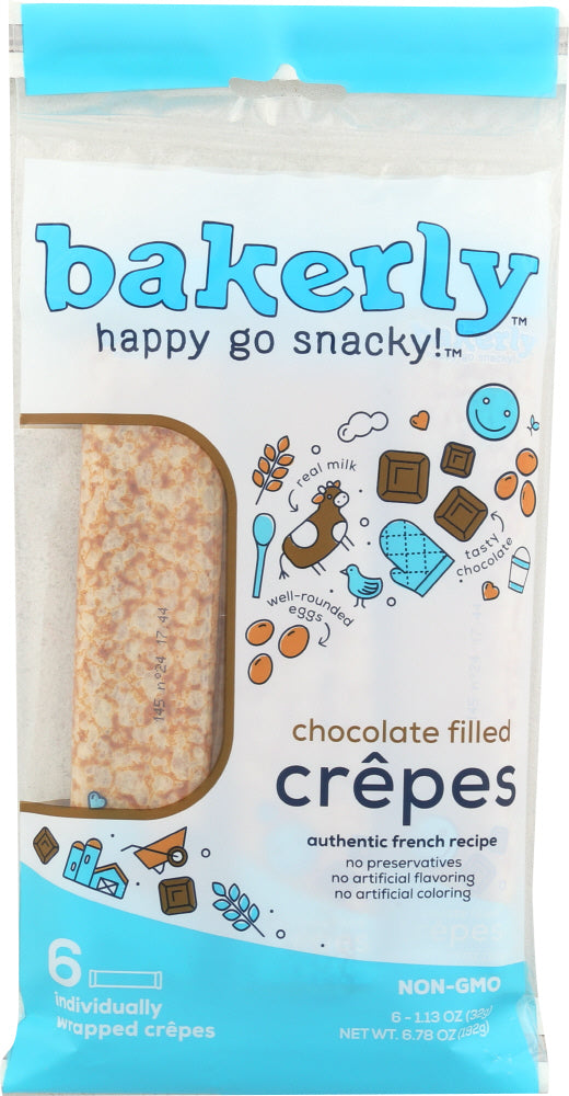 BAKERLY: Crepes Chocolate Filled, 6.78 oz - Vending Business Solutions