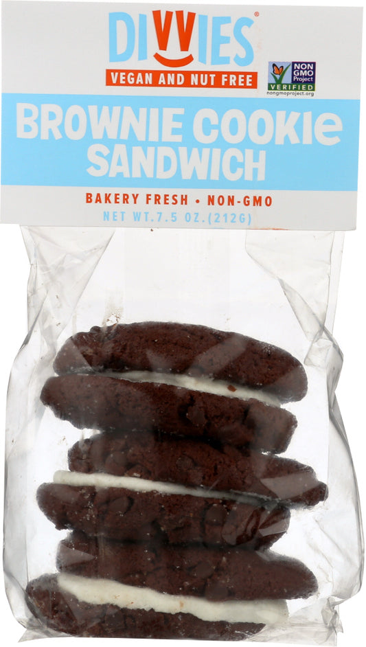 DIVVIES: Brownie Cookies Sandwich, 7.5 oz - Vending Business Solutions