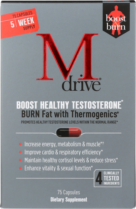 DREAMBRANDS: M-Drive Boost & Burn Testosterone Booster, 75 Vc - Vending Business Solutions