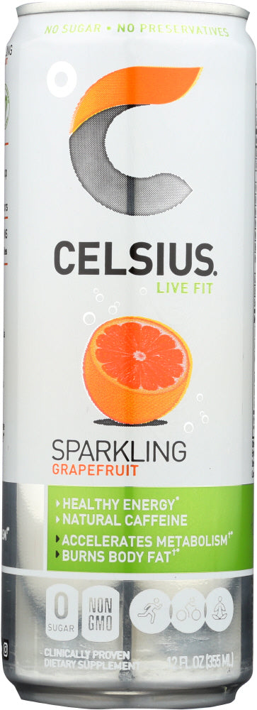 CELSIUS: Beverage Sparkling Grapefruit, 12 oz - Vending Business Solutions