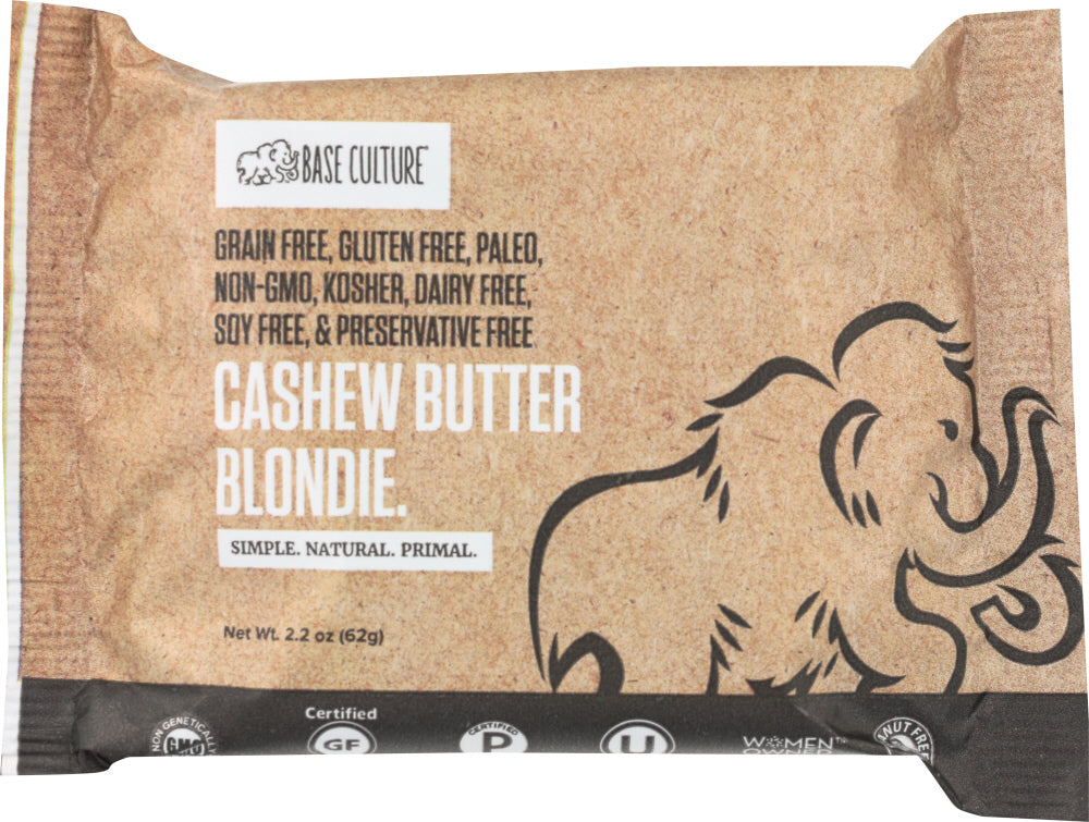 BASE CULTURE: Cashew Butter Brownie Blondie, 2.2 oz - Vending Business Solutions