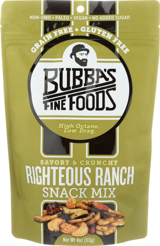 BUBBAS FINE FOODS: Righteous Ranch Snack Mix, 4 oz - Vending Business Solutions